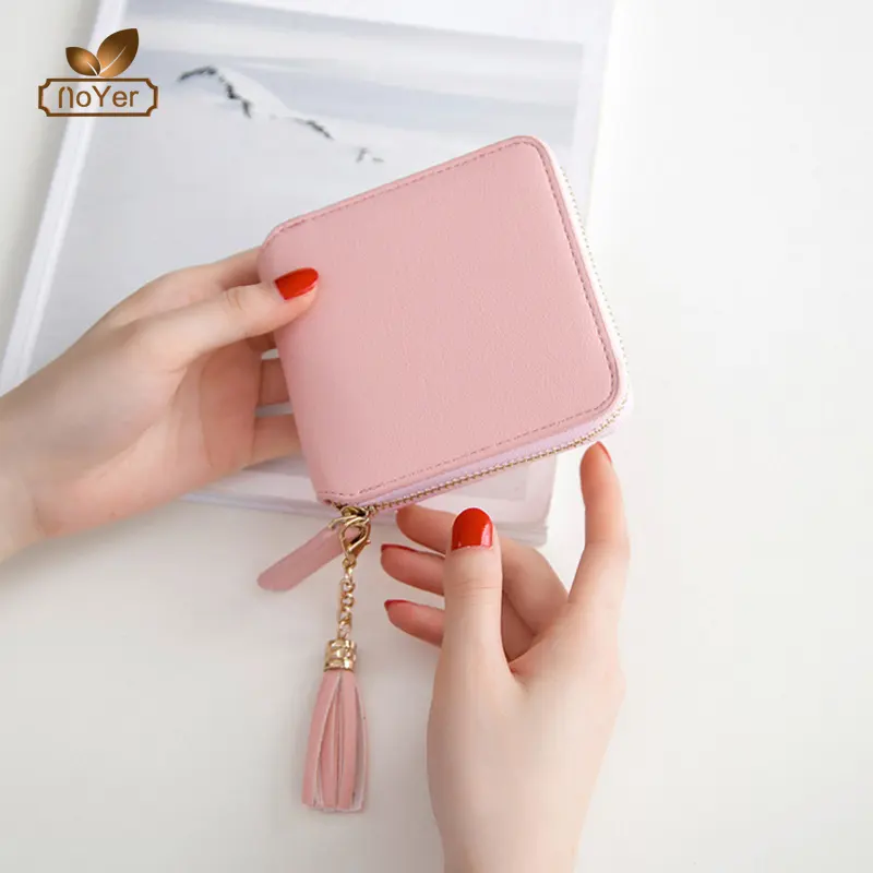 Nuovi prodotti in pelle alla moda piccola borsa rosa breve portafoglio delle signore pocket wallet