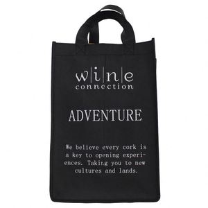 Personalizado de impresión de alta calidad 120gsm negro no tejido <span class=keywords><strong>2</strong></span> botellas 4 botella de vino bolsa de embalaje - Product Image 5