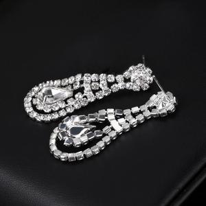 Ztech — boucles d'oreilles en strass à fermeture magnétique, pour mariage, lustre, nouveauté mode, vente en gros, été, Offre Spéciale - Product Image 4