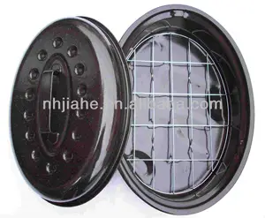 Carbon Staal Emaille Oval Oven Bakken Roaster Pan Met Rack