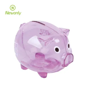 Piggy banco de moneda Venta caliente encantadora logotipo personalizado y Color de plástico cerdo 7 5kgs/6kgs 12,5x10x10x9,8 cm 2000 piezas CN;ZHE aceptar