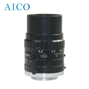 small MOD 100mm 0.1m 2/3" image format F2.0 16mm 6megapixel 6mp 16.0mm C mount machine vision cctv lens for check fill levels