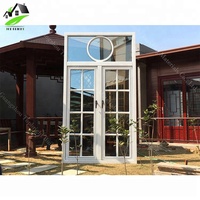 Ventanas Francesas Económicas Topbright, Ventanas Abatibles de Arco, Diseño Gráfico de Aleación de Aluminio, Ventana Corredera Moderna de Acero Inoxidable, Vertical