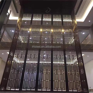Corte láser de <span class=keywords><strong>Metal</strong></span> de partición restaurante de acero inoxidable de pared pantallas del divisor - Product Image 1