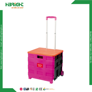 <span class=keywords><strong>Pack</strong></span> En <span class=keywords><strong>Roll</strong></span> Inklapbare Portable Opvouwbaar Opvouwbare Plastic Boodschappen <span class=keywords><strong>Trolley</strong></span> Kar Met Wielen - Product Image 3