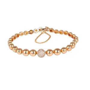74670 Xuping lucky charm bracelet jewelry , popular 18k gold plated beads bracelet