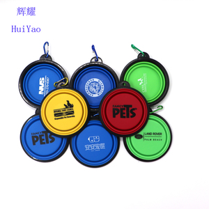 مصنع الجملة حجم 350 مللي وعاء الكلب القابل للطي مع تخصيص شعار ملون الكلب وعاء قابل للطي - Product Image 6