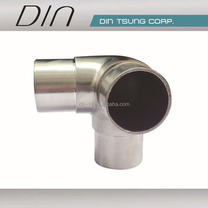 3 way pipe connector handrail connector stainless steel elbow fitting 180 degree flush tee - Product Image 3