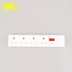 WK Fused 13A 4 <b>Gang</b> Power Strip <b>Extension</b> <b>Lead</b> <b>Extension</b> Socket with Shutter & for Fused Plug - Product Image 2
