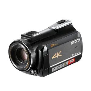 4K Camcorder 12X Optical Zoom Video Camera UHD 3.1 Inch IPS Touch Screen Wifi Camera AC5