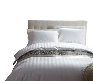 60S*40S 300T 400T 100%cotton 3cm stripe stock lot hotel linen bed sheet bedding set bedding sets luxury duvet cover 100% cotton