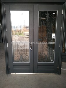 Appartement français villa simple en fer forgé verre avant <span class=keywords><strong>porte</strong></span> en acier conception - Product Image 2