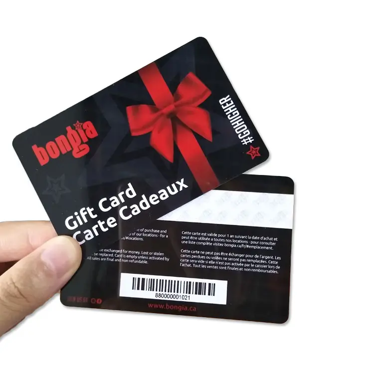 कस्टम ऑफसेट प्रिंटिंग प्लास्टिक QR कोड कार्ड पीवीसी उपहार वफादारी बारकोड कार्ड