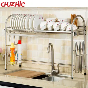 Metal wire drying stainless steel wall mounted dish rack design storage holders & racks