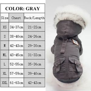 कारखाने थोक आधुनिक शैली सर्दियों के कुत्ते कपड़े कपास कुत्ते के हुडी और कोट्स पॉलिएस्टर से बने पशु पैटर्न के साथ कोट्स - Product Image 2