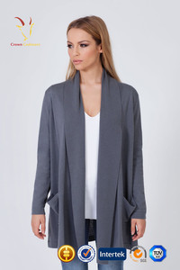 Cárdigan Largo de Cachemira con Cuello Chal para <span class=keywords><strong>Mujer</strong></span>, Suéter, Cárdigan para Dama - Product Image 2