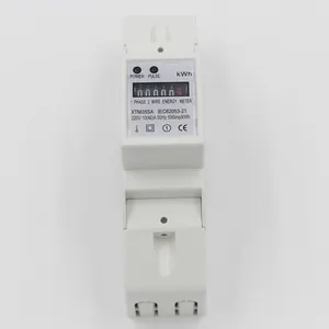 Fase 1 2 Fio 10 XTM35S Série DIN Rail KWH Medidor de Energia Inteligente (40)A 230V