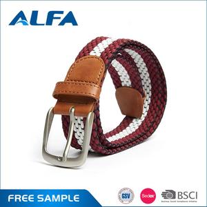 Alfa Chine Usine de Mélange Couleur Tressé <span class=keywords><strong>Pas</strong></span> <span class=keywords><strong>Cher</strong></span> Mode Tissé Hommes Élastique Ceintures - Product Image 1