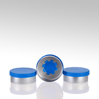 Flacons en verre borosilicate de 10 ml à usage pharmaceutique pour antibiotiques, finition anneau 20 mm avec bouchon en caoutchouc, type I USP