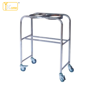 YKK021 mobil paslanmaz çelik <span class=keywords><strong>Mayo</strong></span> sepeti/Ot odası için ayarlanabilir hastane yatağımın masa arabası - Product Image 3