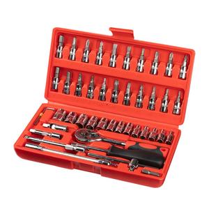46PCs 1/4 pulgadas Auto Repair Socket Set Servicio automotriz <span class=keywords><strong>Kit</strong></span> de herramientas de diagnóstico