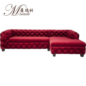 Sofa Berumbai Chesterfield Gaya Amerika Neo Beludru Klasik - Product Image 5