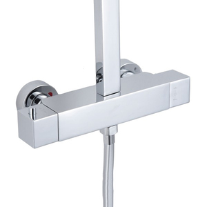 Grifo de <span class=keywords><strong>ducha</strong></span> de cerámica cuadrado de pared con temperatura constante <span class=keywords><strong>y</strong></span> elevación de <span class=keywords><strong>aire</strong></span>, <span class=keywords><strong>mezclador</strong></span> con cabezal de <span class=keywords><strong>ducha</strong></span> de ahorro de <span class=keywords><strong>agua</strong></span> - Product Image 2