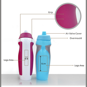 600 ml PE botella de bebida deportiva con agarre, aislado botella de agua de plástico de 20 litros - Product Image 3