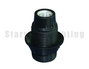 E14 bakelite lamp socket thread metal nipple M10 CE VDE approval E14 lampholder