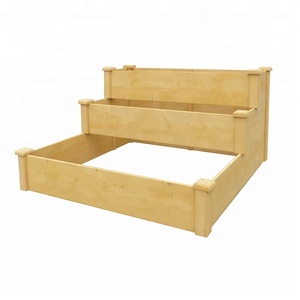 De <span class=keywords><strong>madera</strong></span> maciza Natural pasos estilo grande pote de flor jardín plantador de caja - Product Image 2