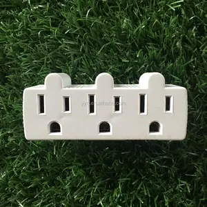 US 3 outlets Grounding Adapter Current Tap