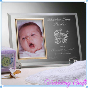 Láser grabado de vidrio comunión marco para regalo religioso - Product Image 3