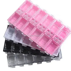 12 Lưới Rõ Ràng Rỗng Hộp Lưu Trữ Rhinestone Acrylic Pha Lê Hạt Trang Sức Trang Trí Nail Art Phụ Kiện Thuốc Container Trường Hợp - Product Image 1