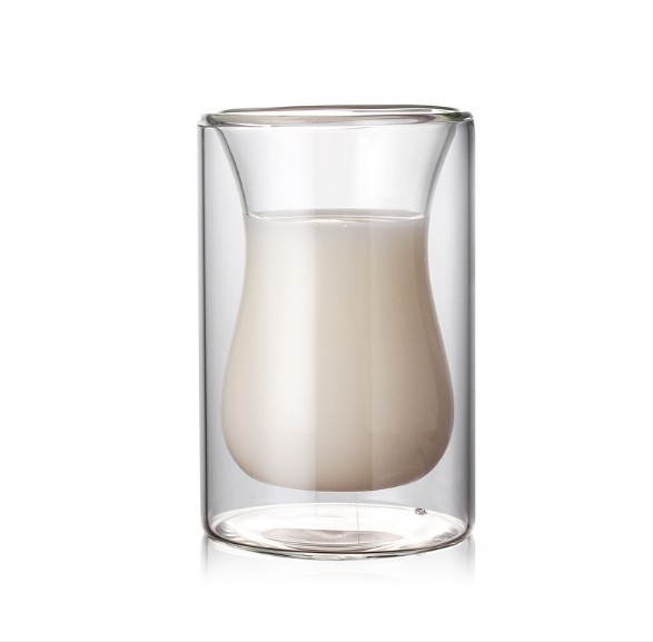 Special Shape Stemless Glass Cup Double Wall Borosilicate Glass Cup