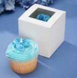 Hộp Bao Bì <span class=keywords><strong>Cupcake</strong></span> Tùy Chỉnh Thân Thiện Với Môi Trường Rẻ Nhất Với Cửa Sổ Rõ Ràng Hộp Có Thể Gập Lại Màu Trắng Trơn - Product Image 4