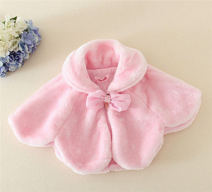 Cappotto in <span class=keywords><strong>Pelliccia</strong></span> per Bambine di Alta Qualità, Stile Mantella Natalizia, Rosa e Bianco, Vestito Invernale da Principessa - Product Image 3