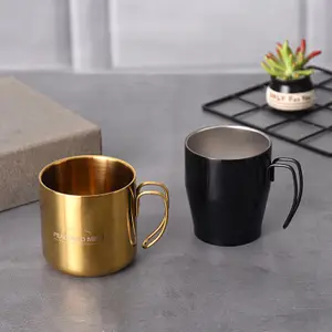 customized and wholesale promotional gifts eco friendly 304 double wall stainless steel coffee cup with handle