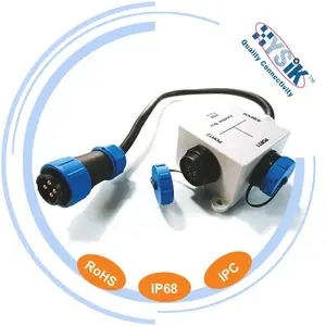 SP21 acoplamiento impermeable 4 pin conector de aviación ip68 conector de cable de alimentación para auto eléctrico