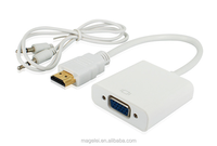 HDMI vers VGA avec Câble audio vidéo Convertisseur Numérique Analogique HD 1080P Pour PC Ordinateur Portable Tablette HDMI Mâle Vers VGA Femelle Adaptateur