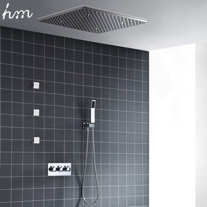 500x500 มิลลิเมตร Led เหนือศีรษะสแตนเลส Rain Shower ชุด - Product Image 1