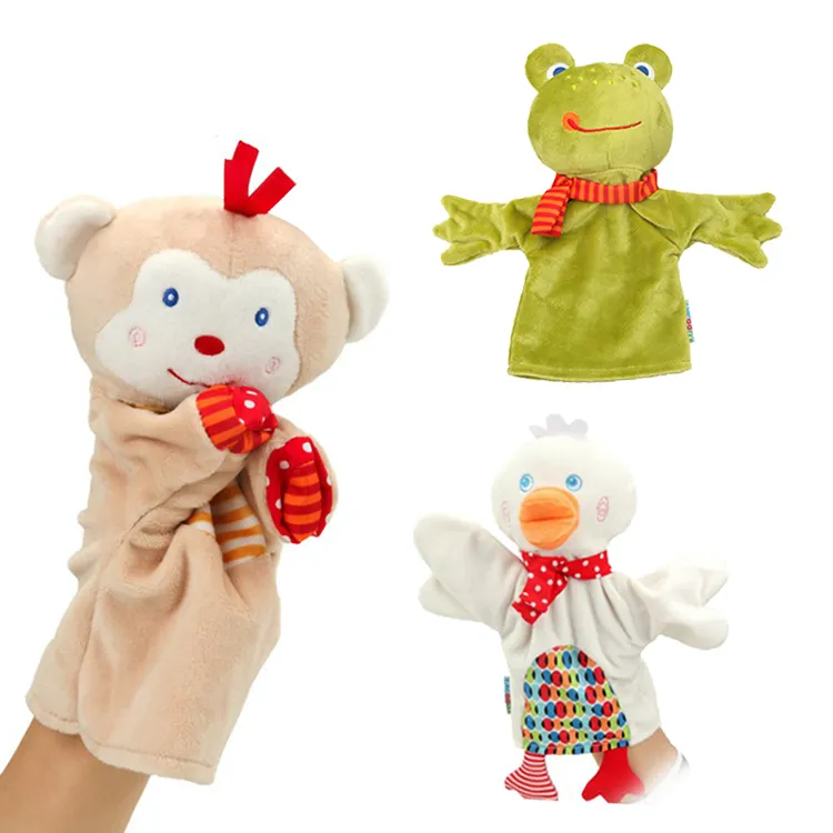 Khỉ Ếch Vịt Động Vật Tay Puppets Đồ Chơi Cho Trẻ Sơ Sinh B006