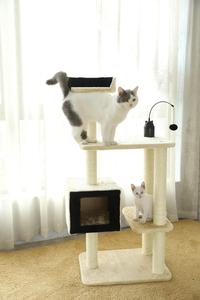 Produk Hewan Peliharaan Desain Baru Menara Panjat Kucing Kayu Besar Mewah Modern, Rumah Pohon untuk Kucing, Menara Kucing - Product Image 2