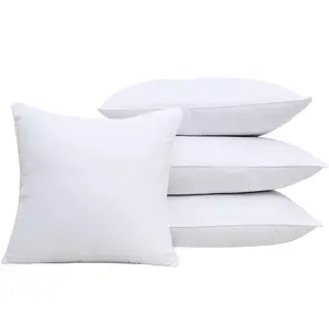 Insertion d'oreiller hypoallergénique en acier inoxydable, forme carrée, pour matelas, 18 "x 18", blanc