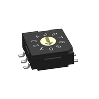 Eker R9316R7S Codificador Rotatorio de 16 Posiciones, Interruptor de 3+3 Pines SMD, 50VDC 100mA, Certificado RoHS, Negro, Rotor de 7mm, 20,000 Pasos, 360°