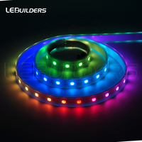 Bande lumineuse LED programmable RGB WS2812 WS2812B IP65 5 mm découpable et adressable pour éclairage décoratif