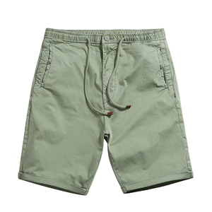 Pantaloncini <span class=keywords><strong>Cargo</strong></span> da Uomo Leggeri a Vita Media <span class=keywords><strong>Slim</strong></span> in Cotone per Esterni con Coulisse Elasticizzati Traspiranti Versatili Eleganti Servizio OEM - Product Image 1