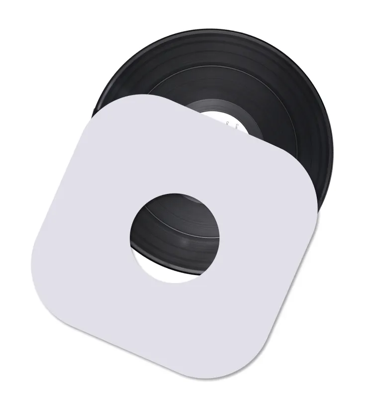 7''10"12'' Paper with Poly Record Sleeves LP white black paper sleeve customised poly lined vinyl sleeves