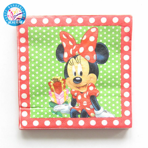 Personnages de dessins animés Minnie thème <span class=keywords><strong>joyeux</strong></span> <span class=keywords><strong>anniversaire</strong></span> fête fournitures <span class=keywords><strong>papier</strong></span> tissu serviettes favorise 33*33 cm fête serviettes <span class=keywords><strong>en</strong></span> <span class=keywords><strong>papier</strong></span> - Product Image 2