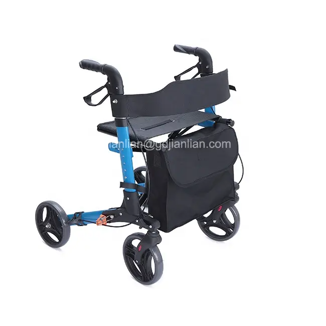 JL9180 folding lightweight european style rollator shopping cart for old people