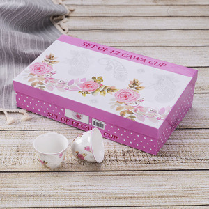 China geschirr set von 12 stücke <span class=keywords><strong>cawa</strong></span> tassen 80cc feines porzellan Arabisch kaffeetassen <span class=keywords><strong>cawa</strong></span> - Product Image 3